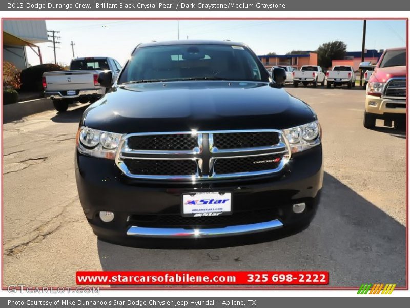 Brilliant Black Crystal Pearl / Dark Graystone/Medium Graystone 2013 Dodge Durango Crew