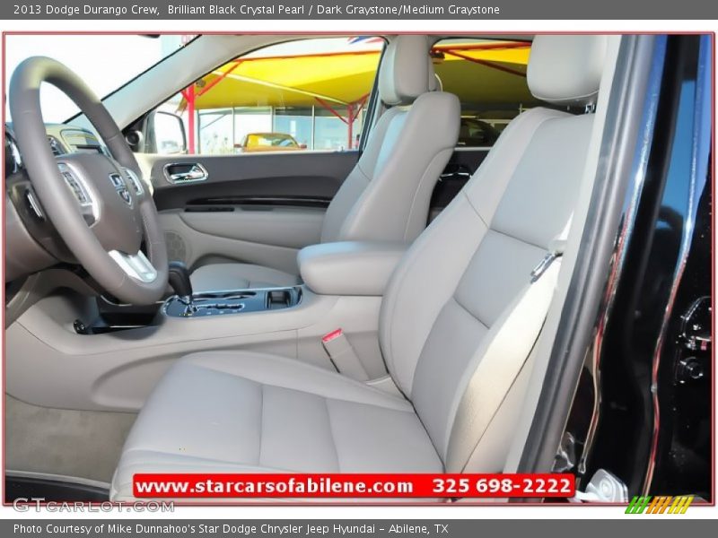 Brilliant Black Crystal Pearl / Dark Graystone/Medium Graystone 2013 Dodge Durango Crew