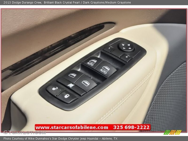 Brilliant Black Crystal Pearl / Dark Graystone/Medium Graystone 2013 Dodge Durango Crew