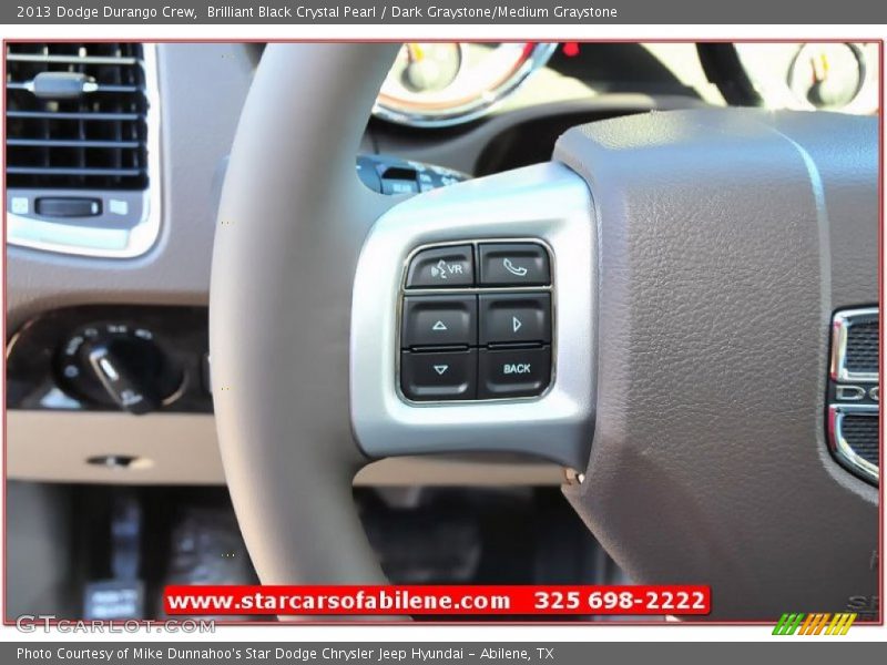 Brilliant Black Crystal Pearl / Dark Graystone/Medium Graystone 2013 Dodge Durango Crew