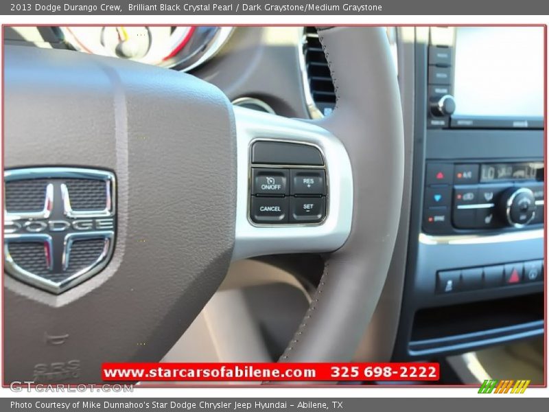 Brilliant Black Crystal Pearl / Dark Graystone/Medium Graystone 2013 Dodge Durango Crew
