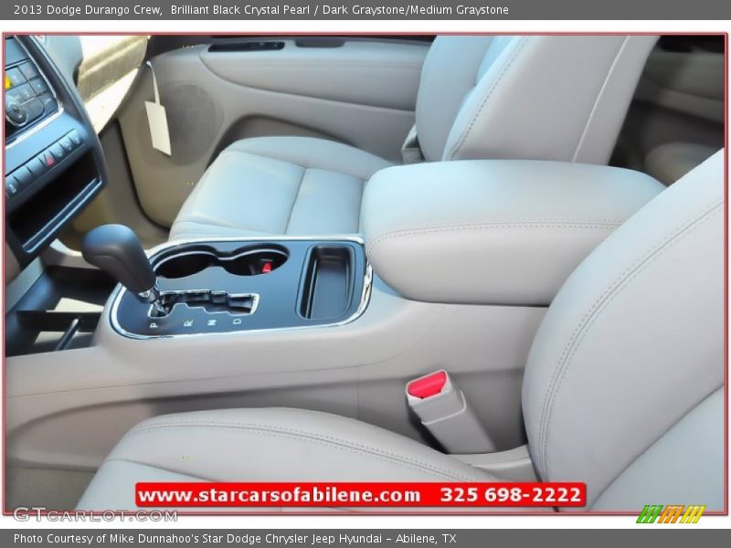 Brilliant Black Crystal Pearl / Dark Graystone/Medium Graystone 2013 Dodge Durango Crew