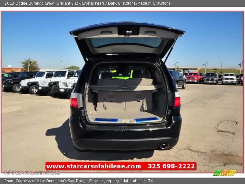Brilliant Black Crystal Pearl / Dark Graystone/Medium Graystone 2013 Dodge Durango Crew