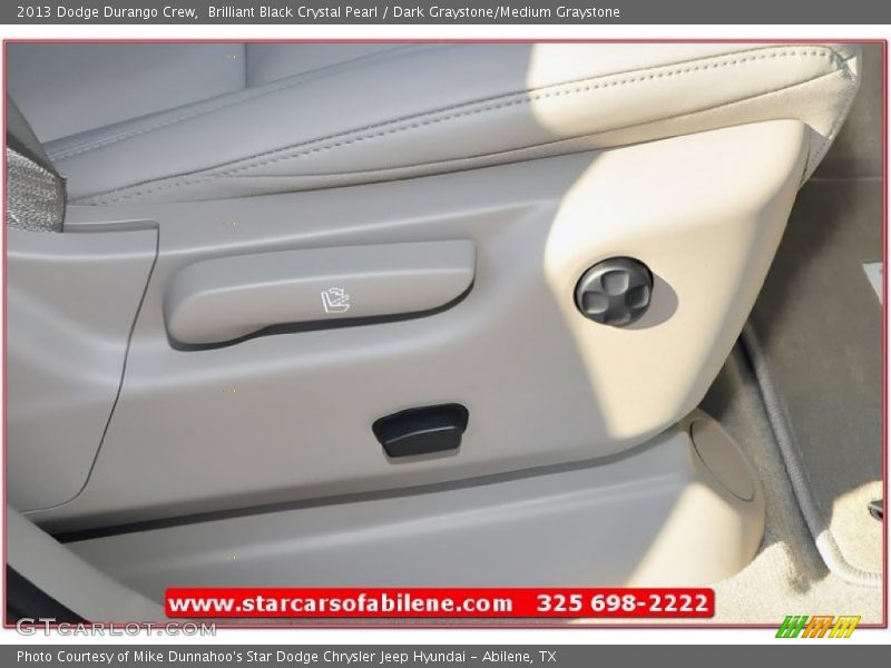 Brilliant Black Crystal Pearl / Dark Graystone/Medium Graystone 2013 Dodge Durango Crew