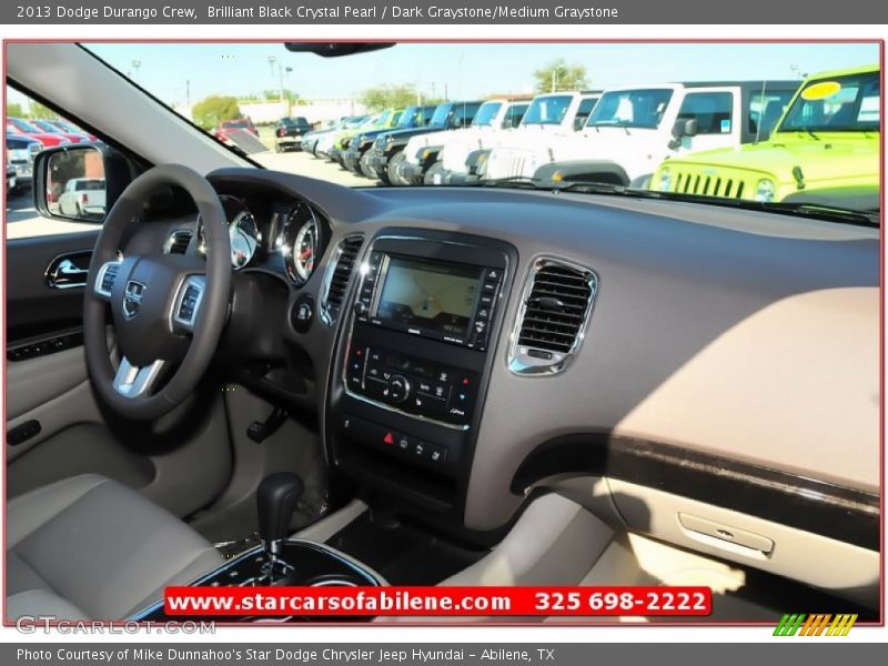 Brilliant Black Crystal Pearl / Dark Graystone/Medium Graystone 2013 Dodge Durango Crew