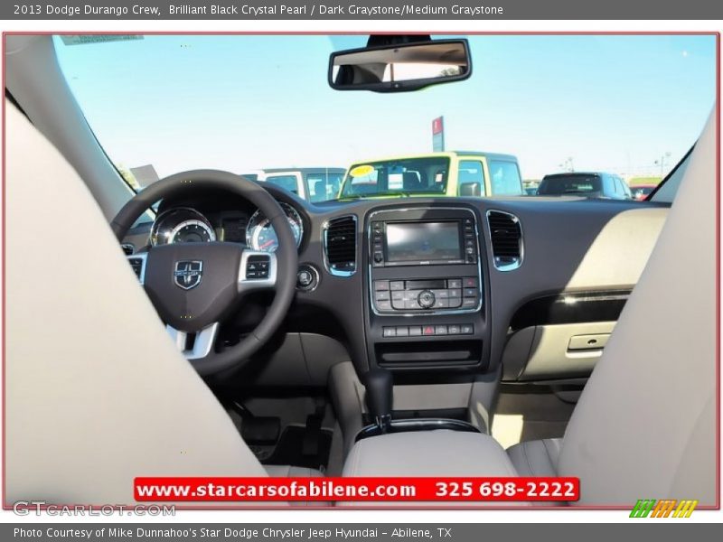 Brilliant Black Crystal Pearl / Dark Graystone/Medium Graystone 2013 Dodge Durango Crew