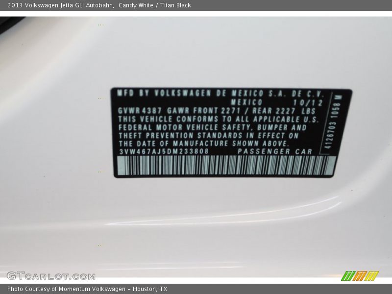 Candy White / Titan Black 2013 Volkswagen Jetta GLI Autobahn