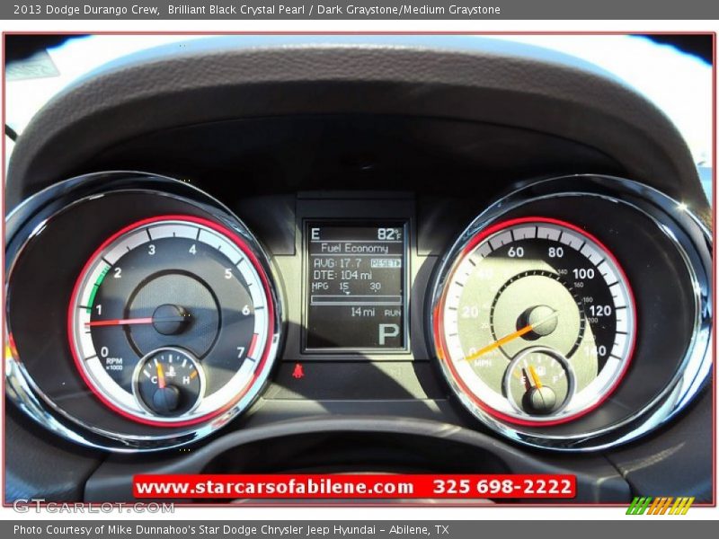 Brilliant Black Crystal Pearl / Dark Graystone/Medium Graystone 2013 Dodge Durango Crew