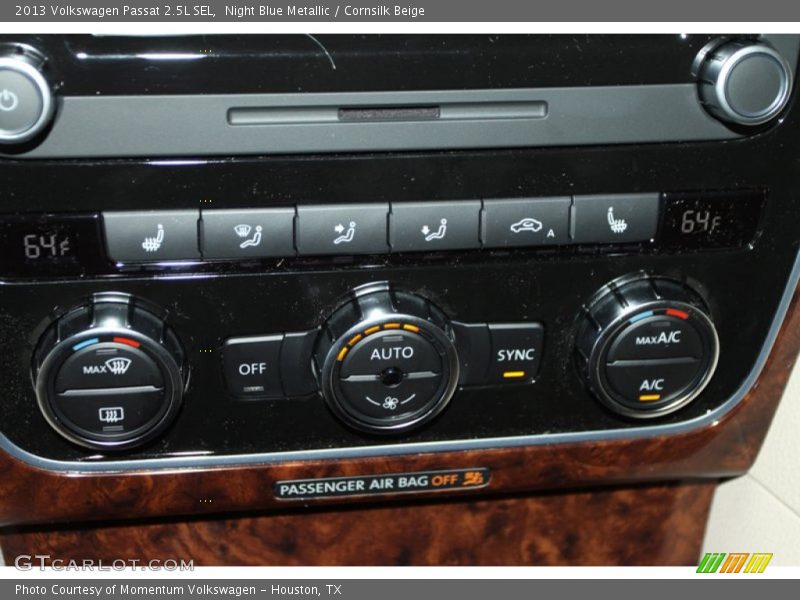 Night Blue Metallic / Cornsilk Beige 2013 Volkswagen Passat 2.5L SEL