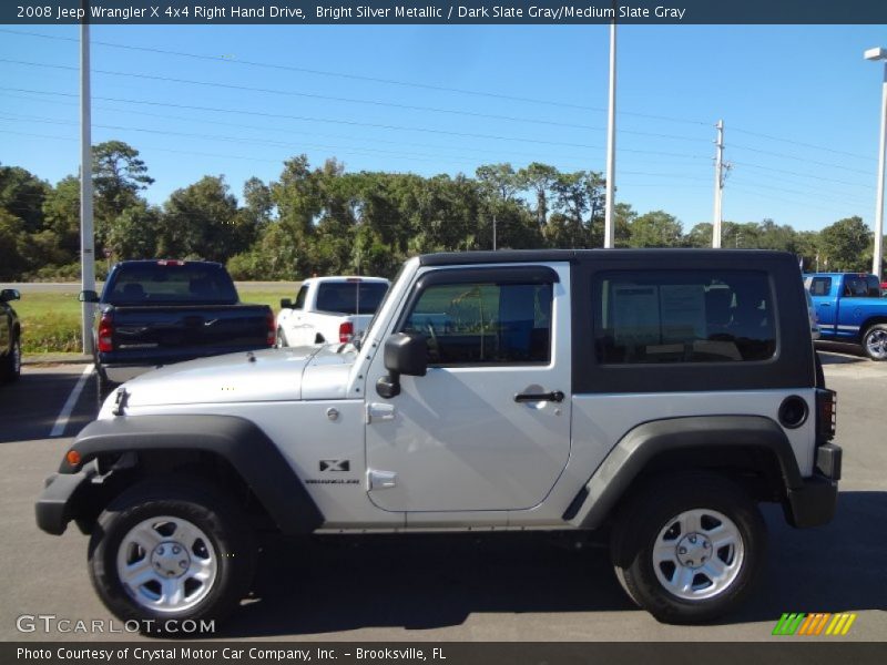 2008 Wrangler X 4x4 Right Hand Drive Bright Silver Metallic