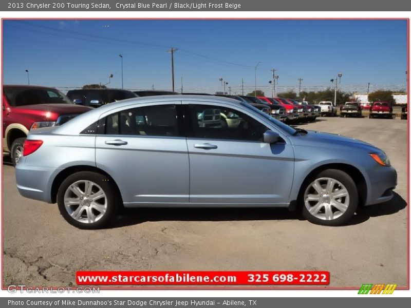 Crystal Blue Pearl / Black/Light Frost Beige 2013 Chrysler 200 Touring Sedan