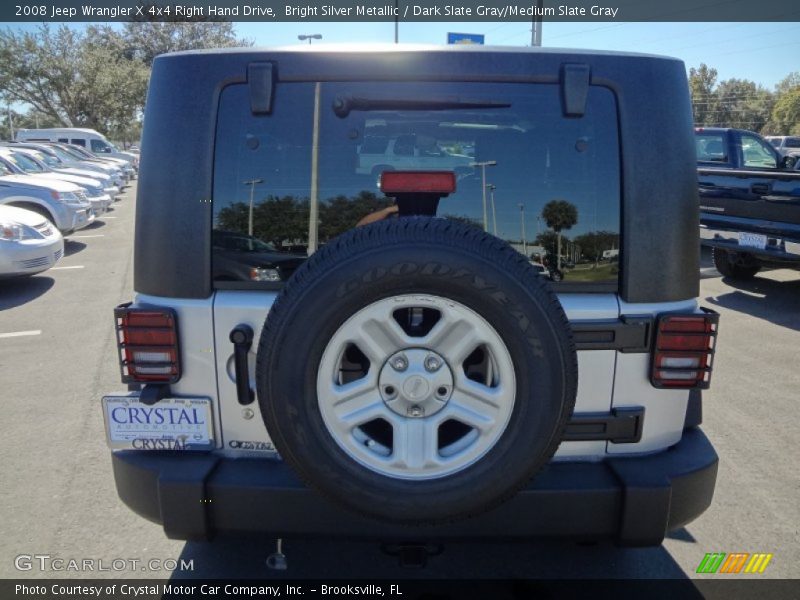 Bright Silver Metallic / Dark Slate Gray/Medium Slate Gray 2008 Jeep Wrangler X 4x4 Right Hand Drive