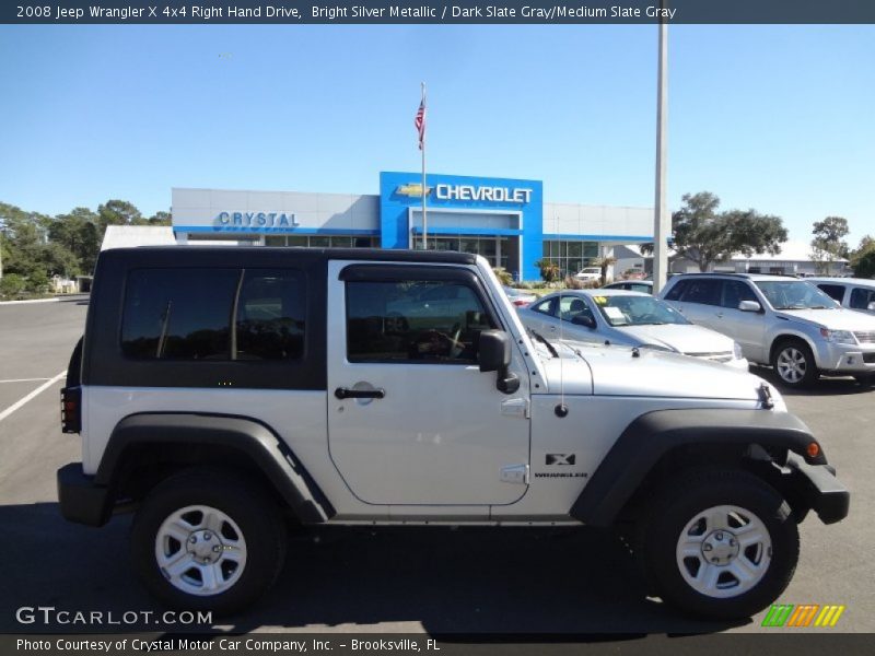 Bright Silver Metallic / Dark Slate Gray/Medium Slate Gray 2008 Jeep Wrangler X 4x4 Right Hand Drive