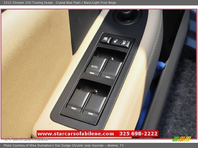 Crystal Blue Pearl / Black/Light Frost Beige 2013 Chrysler 200 Touring Sedan