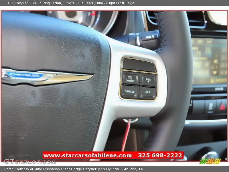 Crystal Blue Pearl / Black/Light Frost Beige 2013 Chrysler 200 Touring Sedan