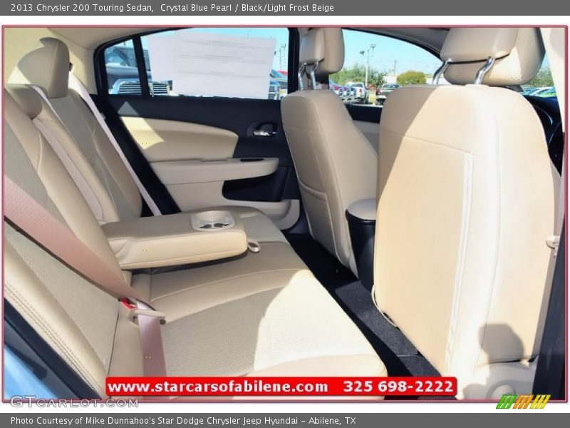 Crystal Blue Pearl / Black/Light Frost Beige 2013 Chrysler 200 Touring Sedan