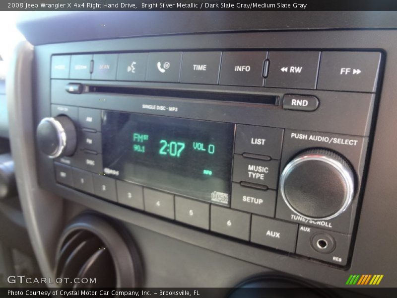 Audio System of 2008 Wrangler X 4x4 Right Hand Drive