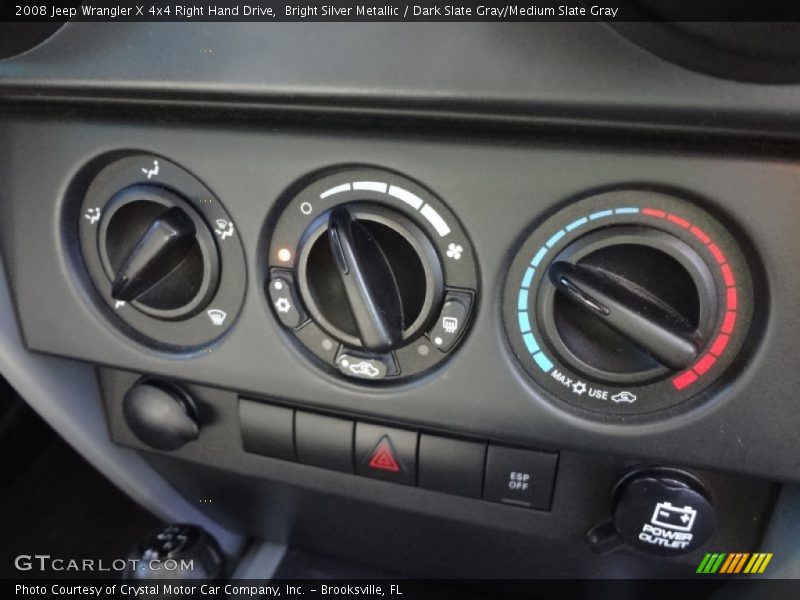 Controls of 2008 Wrangler X 4x4 Right Hand Drive