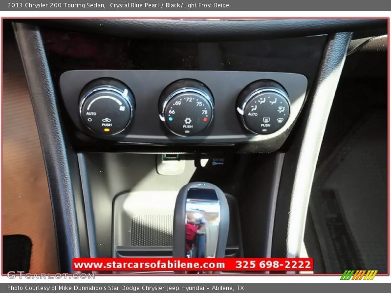 Crystal Blue Pearl / Black/Light Frost Beige 2013 Chrysler 200 Touring Sedan