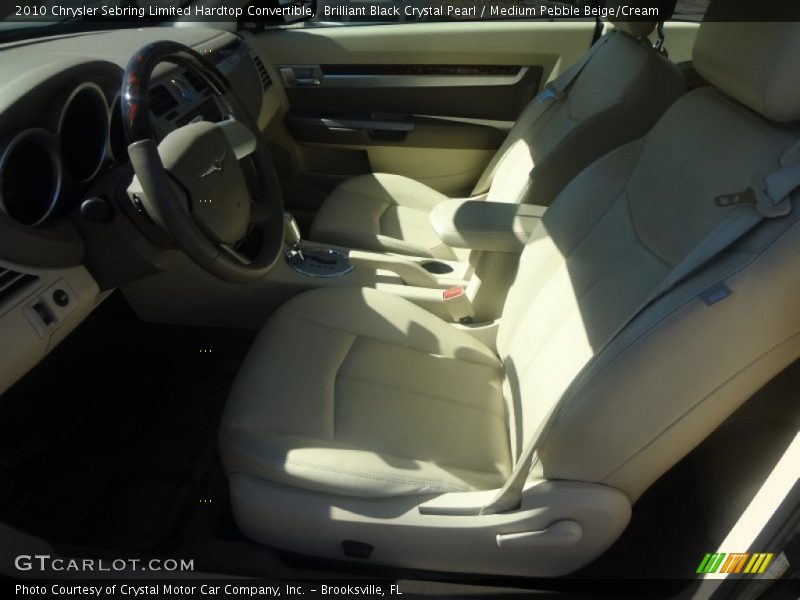 Brilliant Black Crystal Pearl / Medium Pebble Beige/Cream 2010 Chrysler Sebring Limited Hardtop Convertible