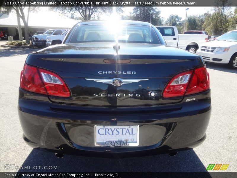 Brilliant Black Crystal Pearl / Medium Pebble Beige/Cream 2010 Chrysler Sebring Limited Hardtop Convertible