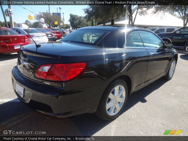 Brilliant Black Crystal Pearl / Medium Pebble Beige/Cream 2010 Chrysler Sebring Limited Hardtop Convertible