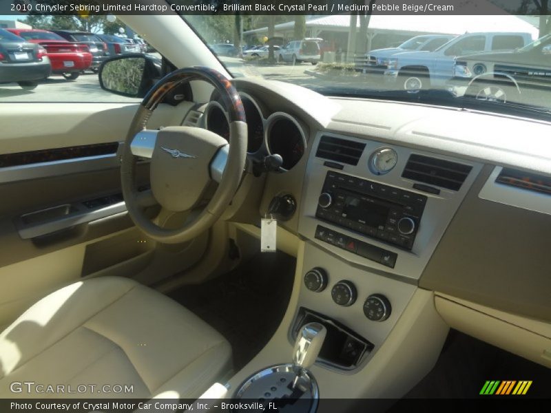 Brilliant Black Crystal Pearl / Medium Pebble Beige/Cream 2010 Chrysler Sebring Limited Hardtop Convertible