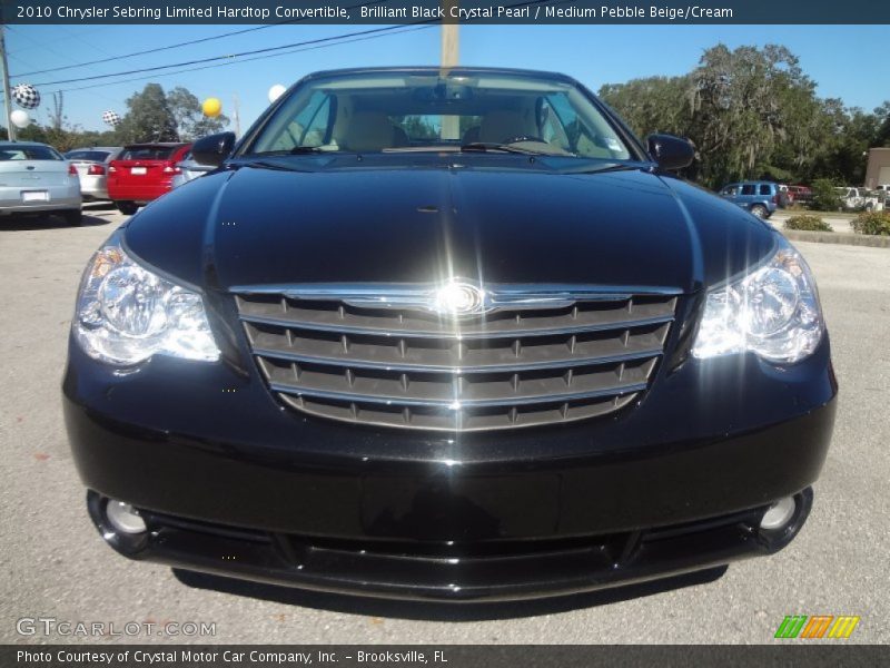 Brilliant Black Crystal Pearl / Medium Pebble Beige/Cream 2010 Chrysler Sebring Limited Hardtop Convertible
