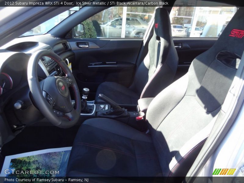 Ice Silver Metallic / STi Black Alcantara/Carbon Black 2012 Subaru Impreza WRX STi 4 Door
