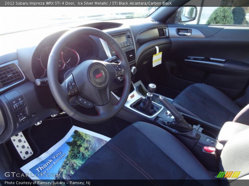  2012 Impreza WRX STi 4 Door STi Black Alcantara/Carbon Black Interior