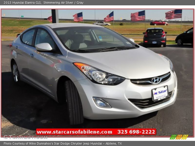 Shimmering Air Silver / Gray 2013 Hyundai Elantra GLS