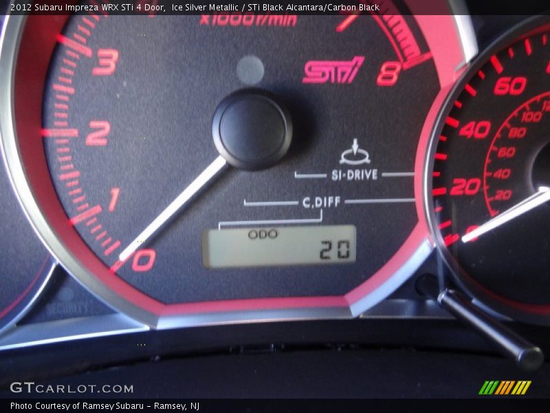 Ice Silver Metallic / STi Black Alcantara/Carbon Black 2012 Subaru Impreza WRX STi 4 Door