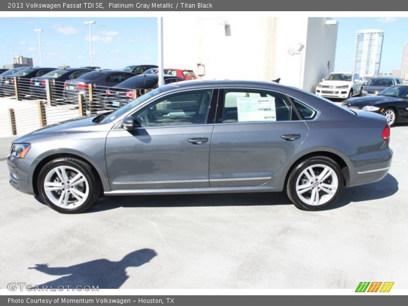 Platinum Gray Metallic / Titan Black 2013 Volkswagen Passat TDI SE