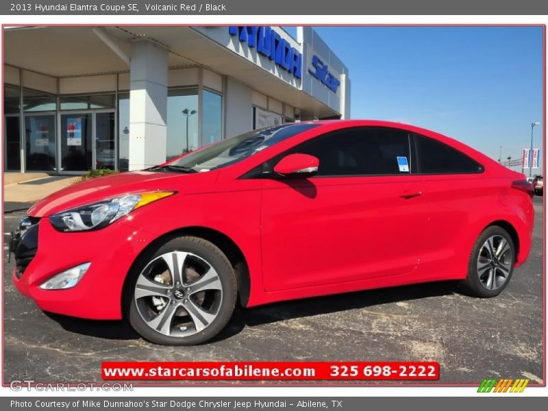 Volcanic Red / Black 2013 Hyundai Elantra Coupe SE