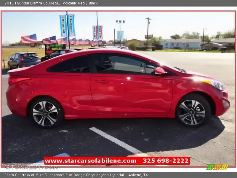 Volcanic Red / Black 2013 Hyundai Elantra Coupe SE