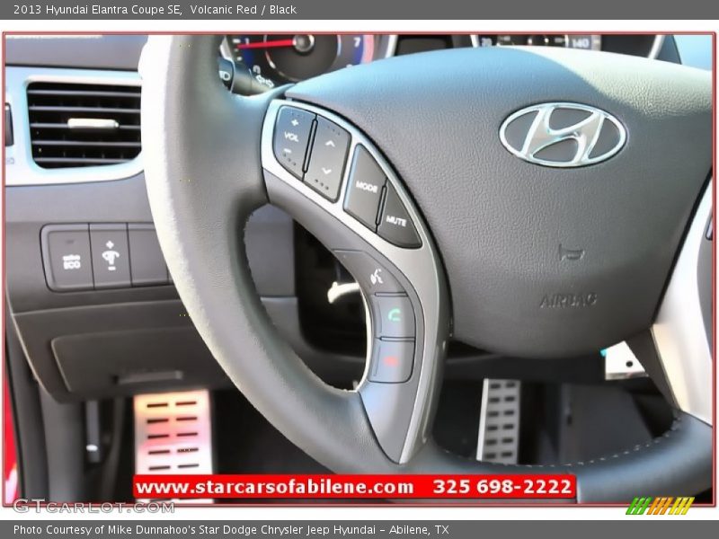 Volcanic Red / Black 2013 Hyundai Elantra Coupe SE