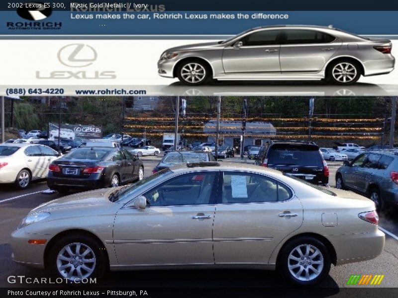 Mystic Gold Metallic / Ivory 2002 Lexus ES 300