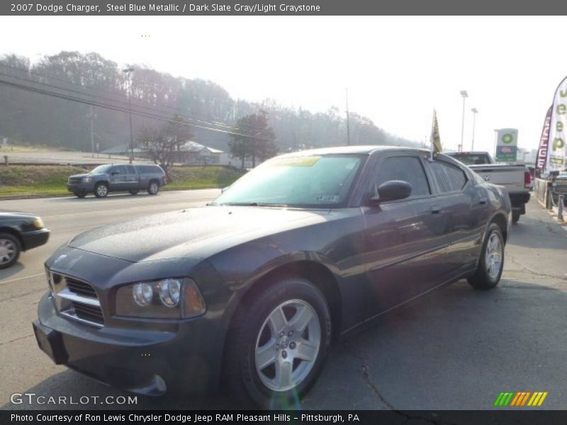 Steel Blue Metallic / Dark Slate Gray/Light Graystone 2007 Dodge Charger