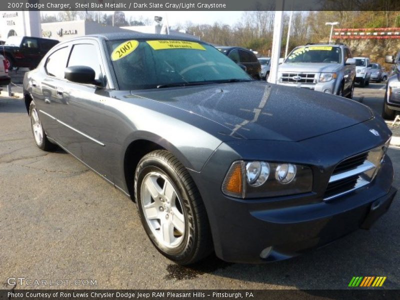 Steel Blue Metallic / Dark Slate Gray/Light Graystone 2007 Dodge Charger