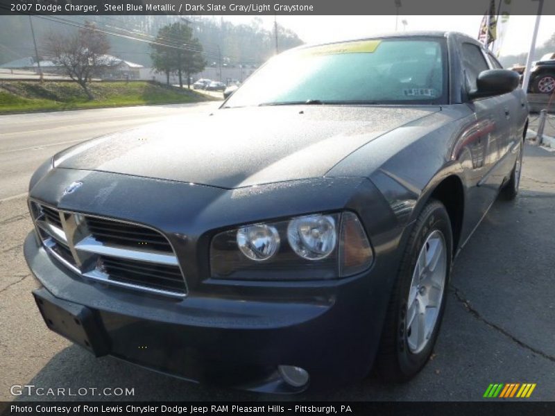 Steel Blue Metallic / Dark Slate Gray/Light Graystone 2007 Dodge Charger