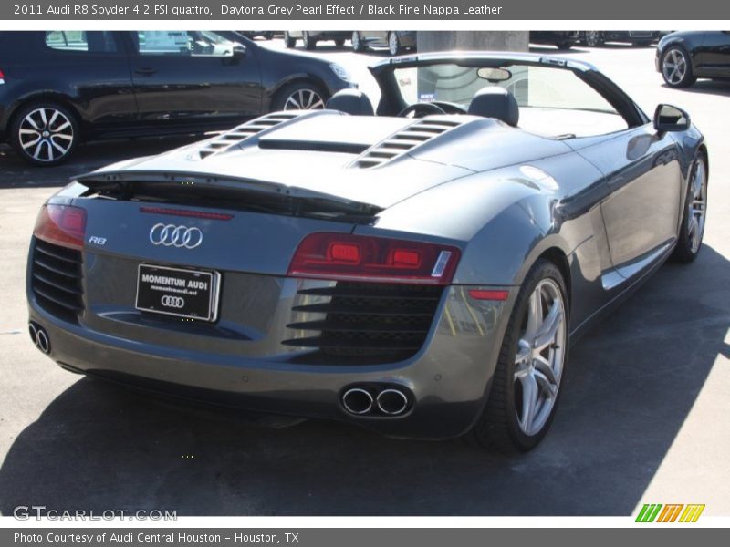 Daytona Grey Pearl Effect / Black Fine Nappa Leather 2011 Audi R8 Spyder 4.2 FSI quattro