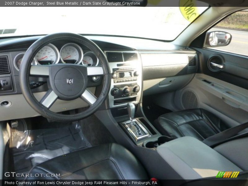 Steel Blue Metallic / Dark Slate Gray/Light Graystone 2007 Dodge Charger