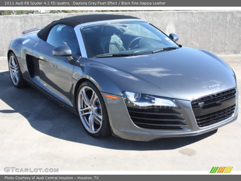 Daytona Grey Pearl Effect / Black Fine Nappa Leather 2011 Audi R8 Spyder 4.2 FSI quattro