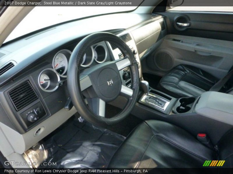 Steel Blue Metallic / Dark Slate Gray/Light Graystone 2007 Dodge Charger