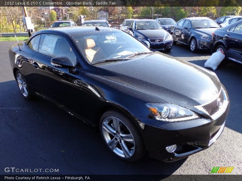 Obsidian Black / Saddle Tan 2012 Lexus IS 250 C Convertible
