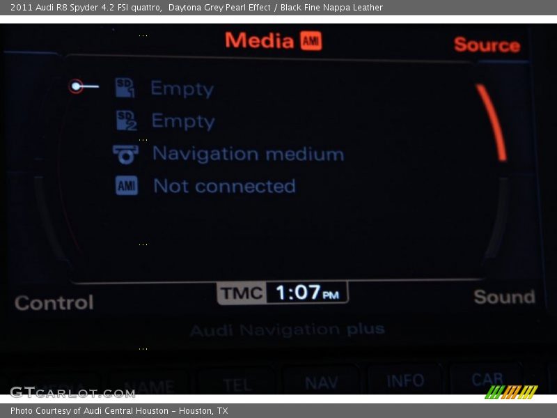 Daytona Grey Pearl Effect / Black Fine Nappa Leather 2011 Audi R8 Spyder 4.2 FSI quattro