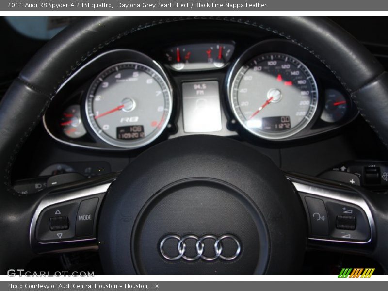 Daytona Grey Pearl Effect / Black Fine Nappa Leather 2011 Audi R8 Spyder 4.2 FSI quattro