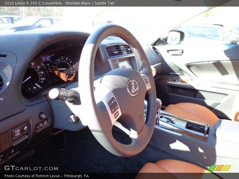 Obsidian Black / Saddle Tan 2012 Lexus IS 250 C Convertible