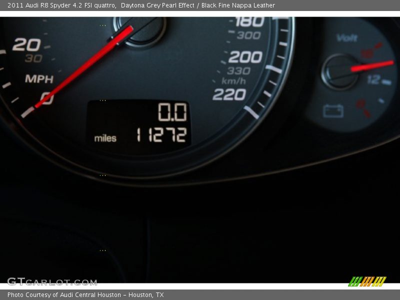 Daytona Grey Pearl Effect / Black Fine Nappa Leather 2011 Audi R8 Spyder 4.2 FSI quattro