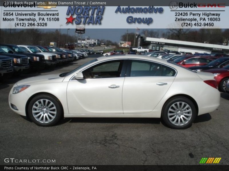 White Diamond Tricoat / Cashmere 2013 Buick Regal Turbo